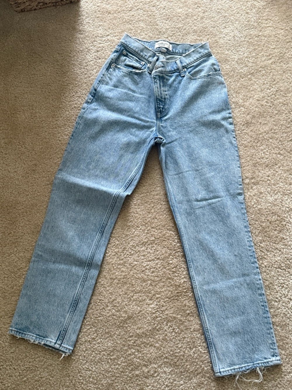 Abercrombie & Fitch Light Blue Straight Leg Jeans - Women's